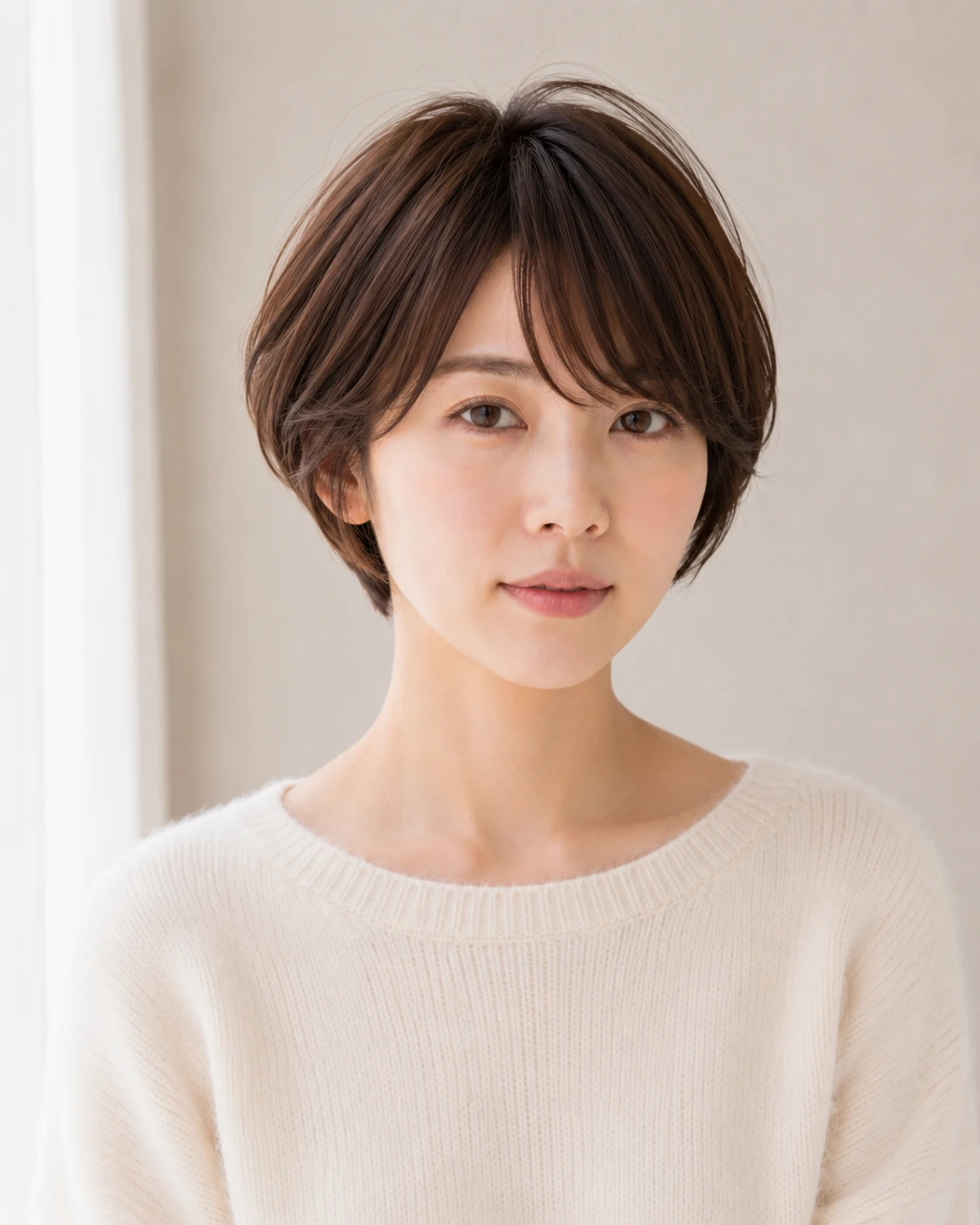 丸顔に似合いやすい丸みショート