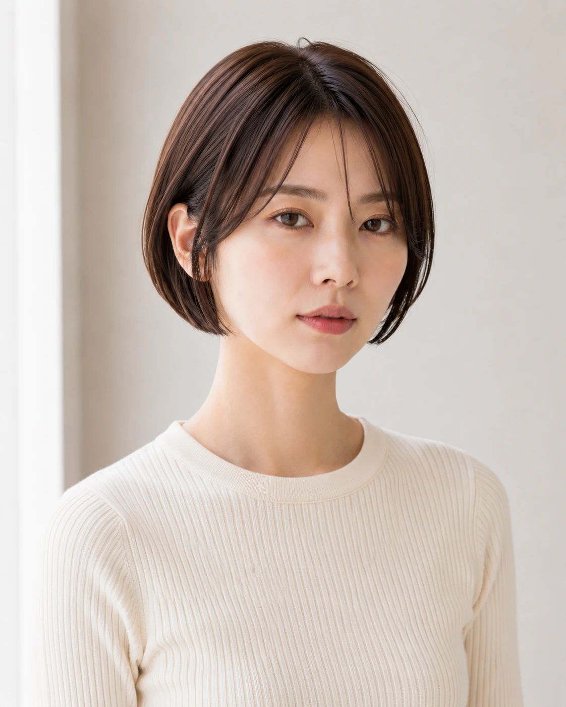 卵型に似合いやすいミニボブ